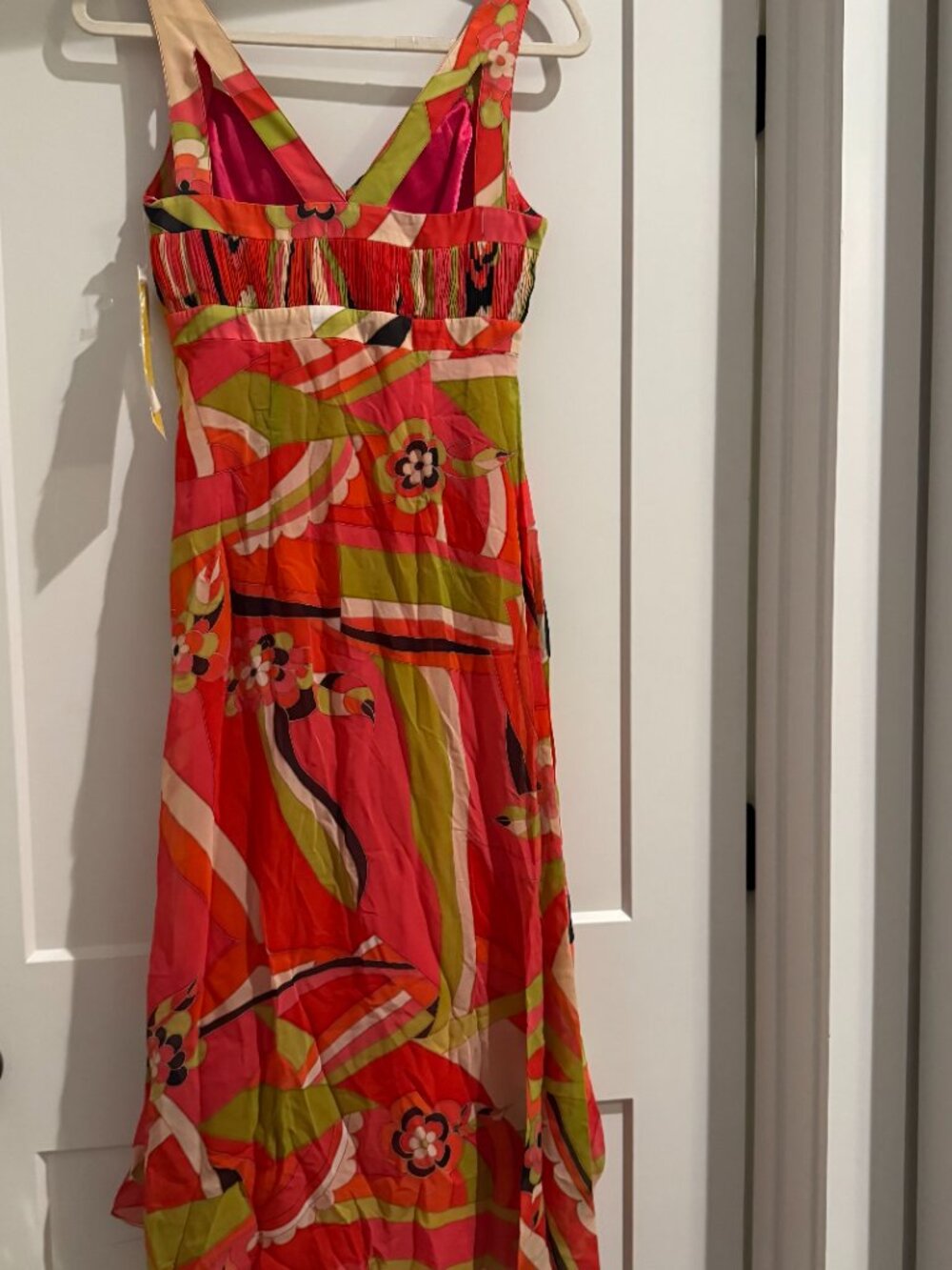 Sue Wong Dress Y2K Sexy #58 Cocktail SILK chiffon Evening Orange Beaded Hi Low - Picture 5 of 14